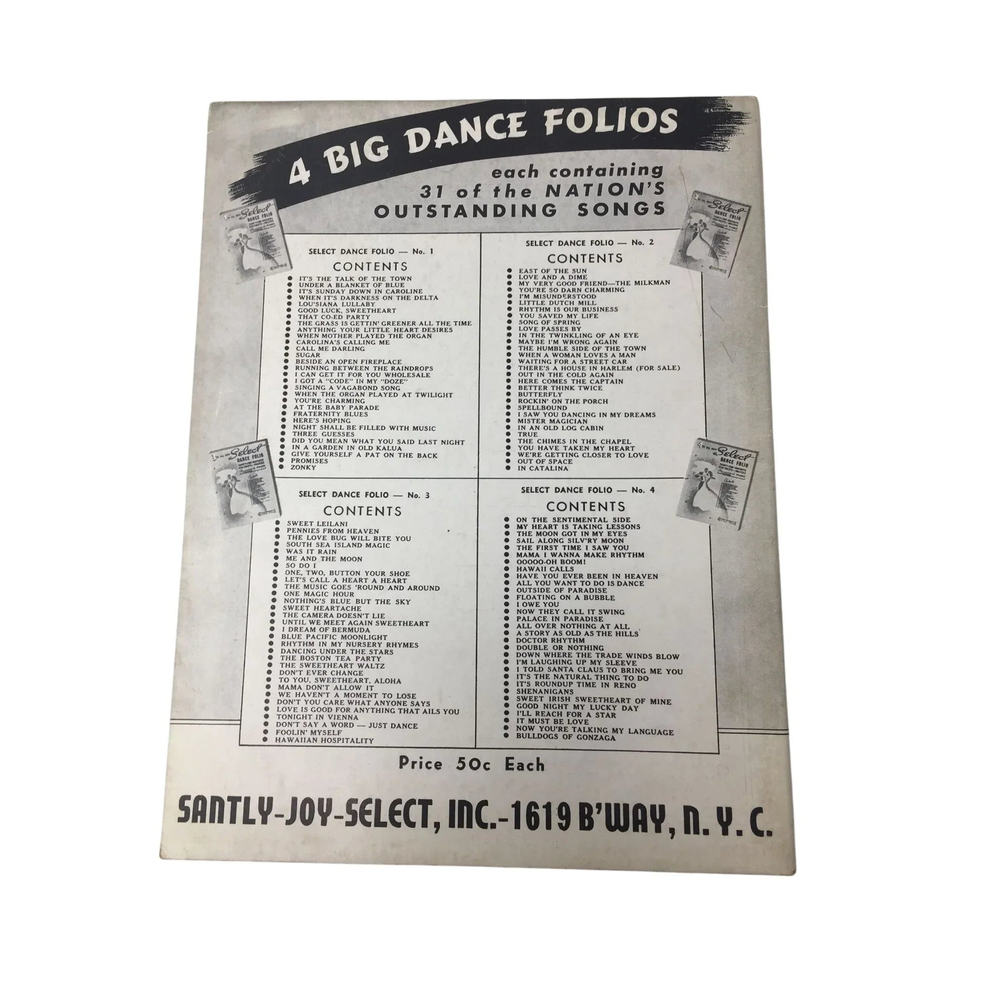 6th All New Select Dance Folio Vintage Sheet Music book - A+ Stuff - SHEET MUSIC - A+ Stuff