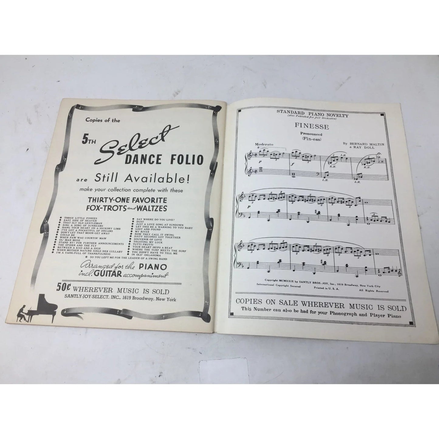 6th All New Select Dance Folio Vintage Sheet Music book - A+ Stuff - SHEET MUSIC - A+ Stuff