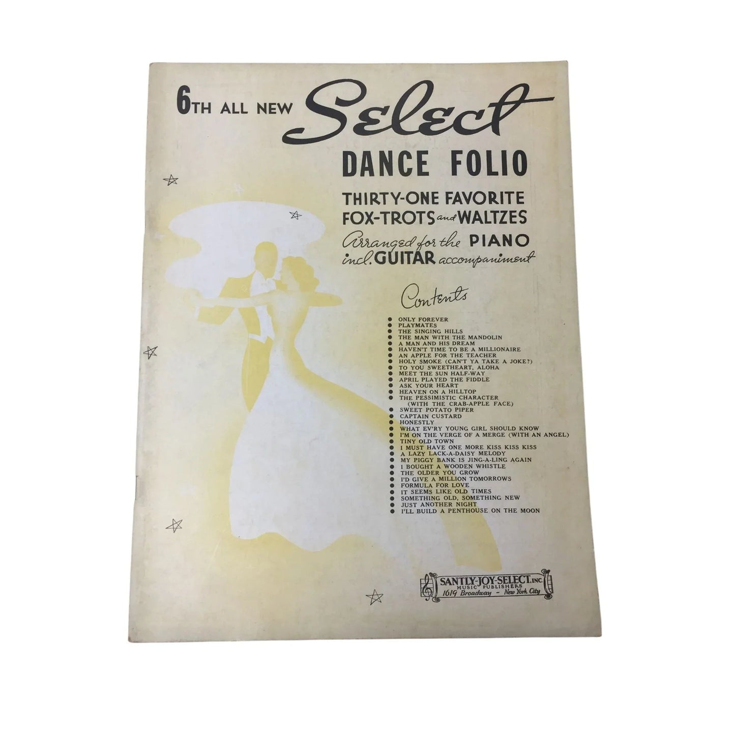 6th All New Select Dance Folio Vintage Sheet Music book - A+ Stuff - SHEET MUSIC - A+ Stuff