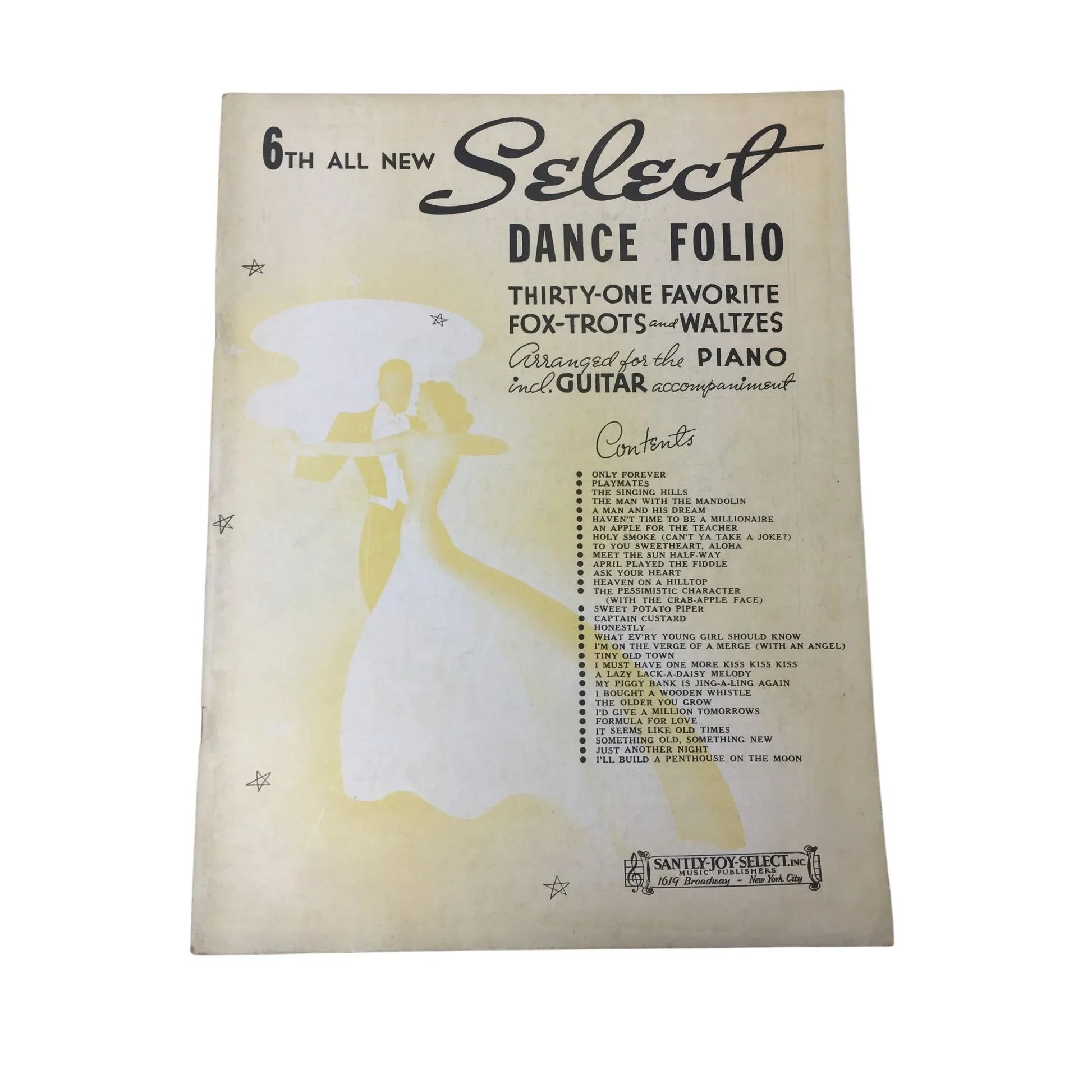 6th All New Select Dance Folio Vintage Sheet Music book - A+ Stuff - SHEET MUSIC - A+ Stuff