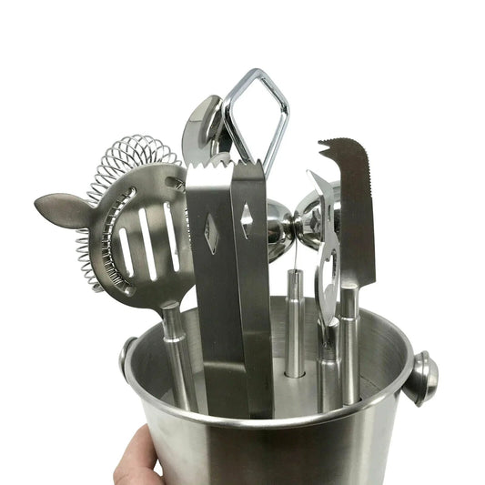 7 Pc Cocktail Shaker & Bar Tools Set - Drink Mixer & Cocktails Barware Set - Unbranded - Barware Set - A+ Stuff