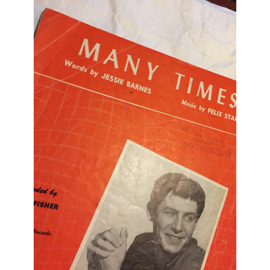 Vintage Many Times Sheet Music Book Recorded by Eddie Fisher