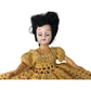 Vintage Collectible Doll Black Hair/Blue Eyes, Wearing Yellow Crocheted Dress & Hat