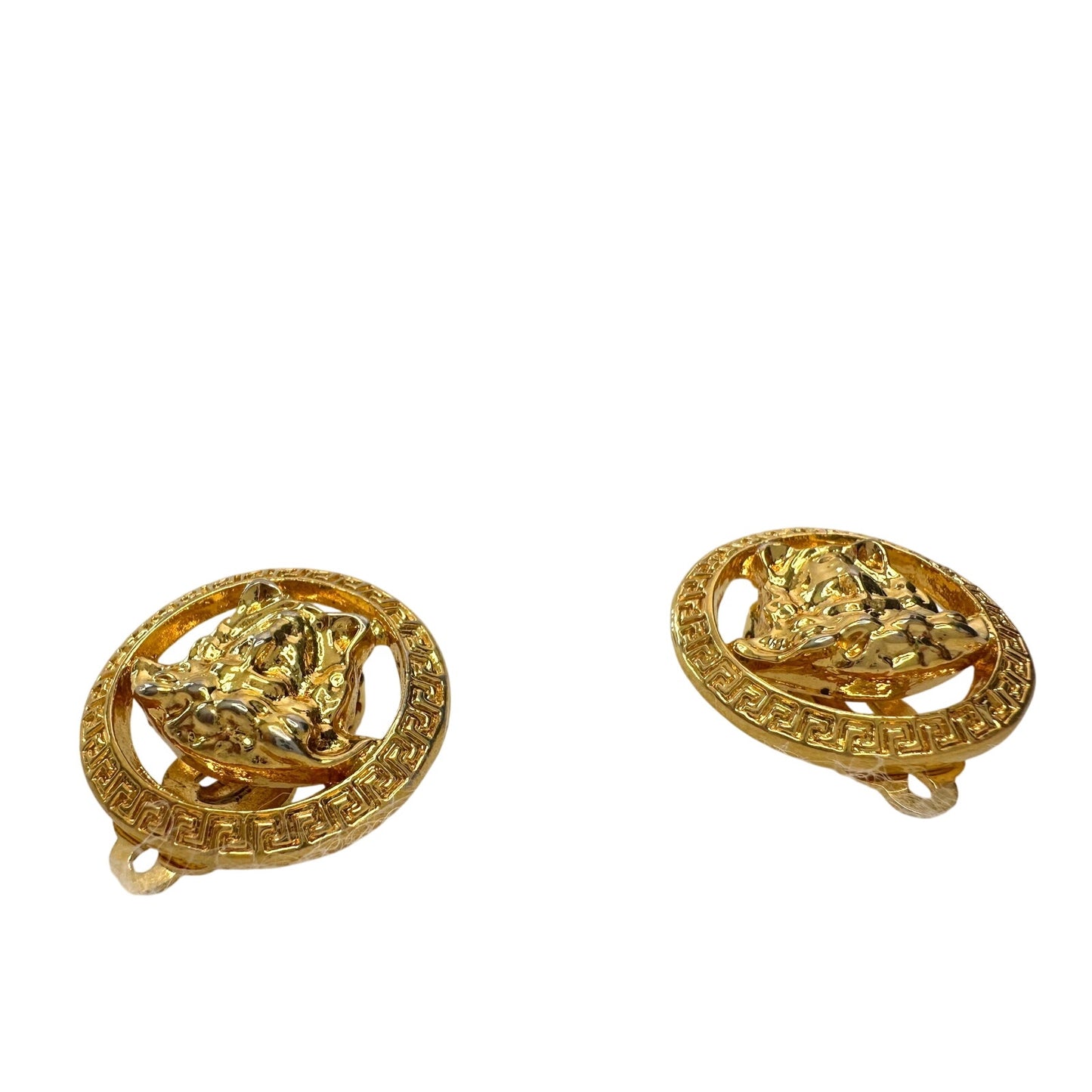 Gianni Versace Medusa Gold Plated Clip-On Earrings