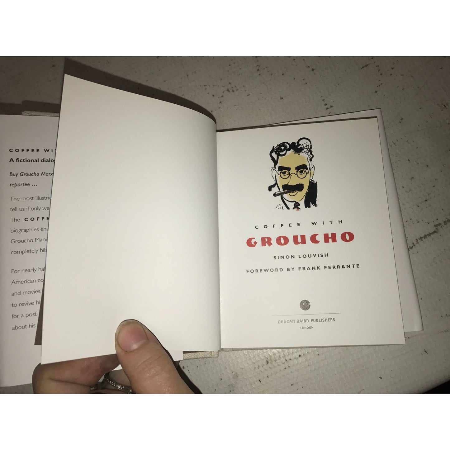 Coffee with Groucho book by Simon Louvish/Frank Ferrante