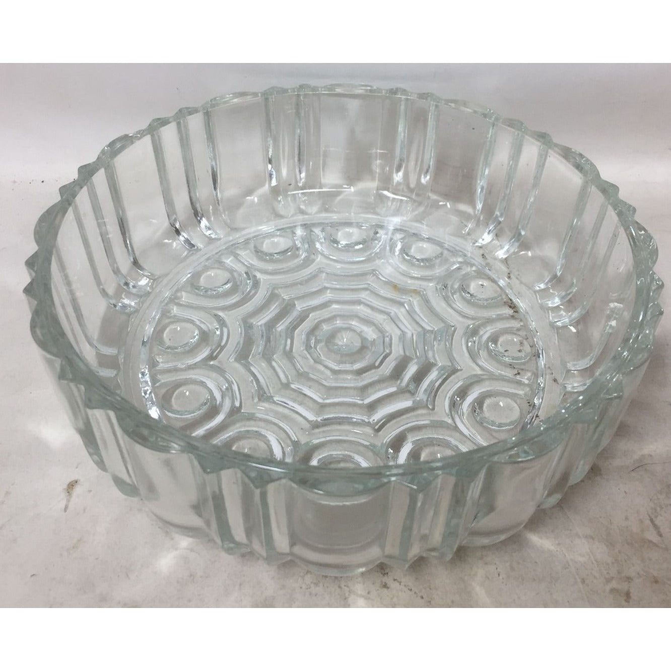 Vintage Clear Glass Round Candy Bowl - 6.5 inches wide and 2 inches tall