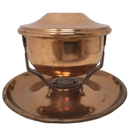 Vintage Copper Swivel Oil Lamp Candle Holder- Made in Hong Kong