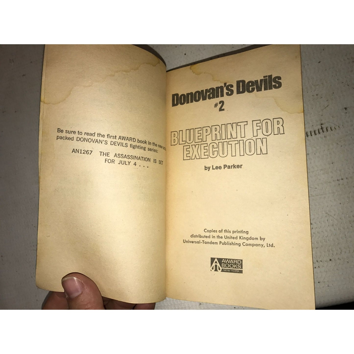 Donovans Devils - Blueprint for Execution Book by Lee Parker