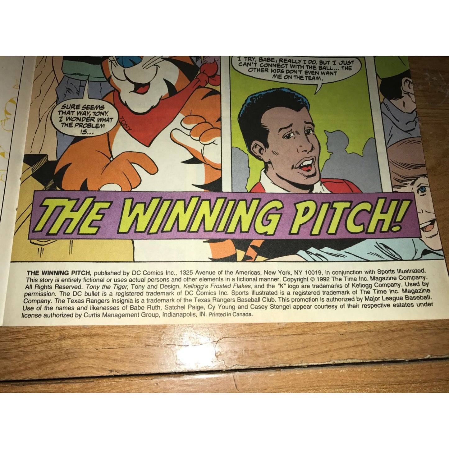 Nolan Ryan in the Winning Pitch Presented by Sports Illustrated DC Comic book