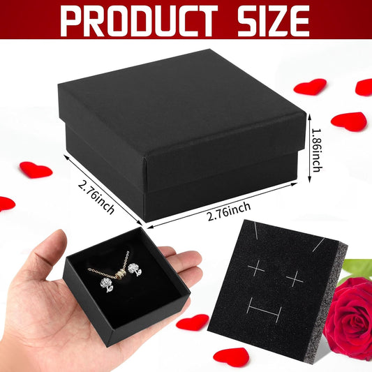 Upgrade to Square Cardboard Box with Velvet Insert for Ring, Necklace and/or Earrings