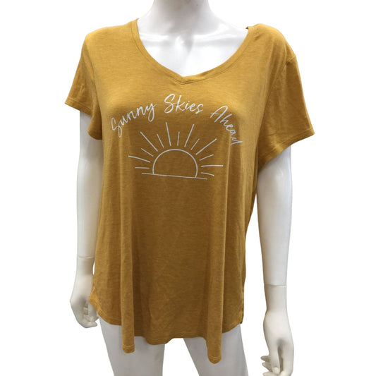 APT. 9 Sunny Skies Ahead Size 2XL V Neck Tee Shirt