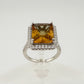 Elegant Emerald Cut Lab Created Sultanite Ring - Beautiful Detailing!  Size 6