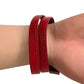 Hermes Pousse - Pousse Red Leather Wrap Bracelet