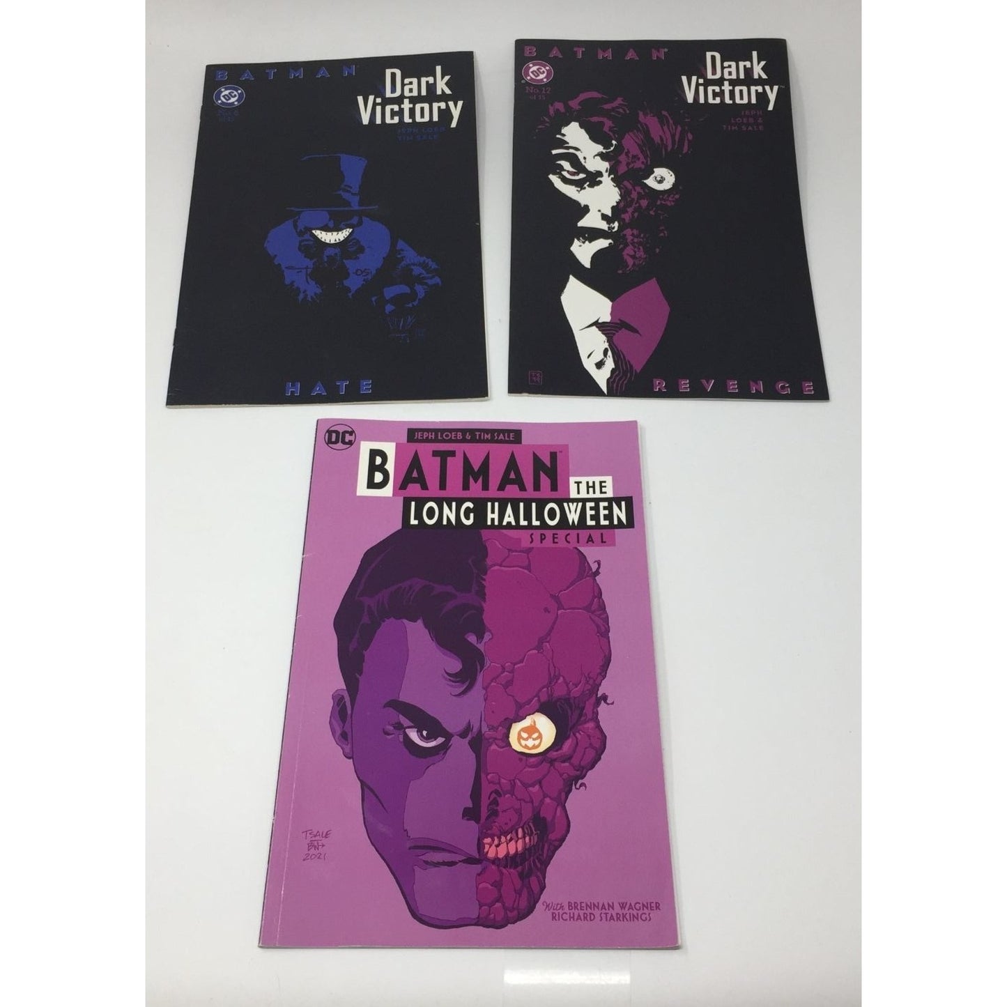 Vintage Batman DC Comics Comic Books (3) by Jeph Loeb and Tim Sale