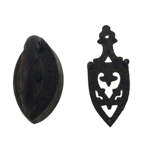 Vintage Collectible Miniature Cast Iron Trivet and Iron