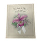 "Orchids to You On Your Wedding Day" Vintage Paper Wedding Card with Handwriting inside