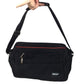 Vintage  Zippered Black Ascot Travel Bag With Shoulder Strap