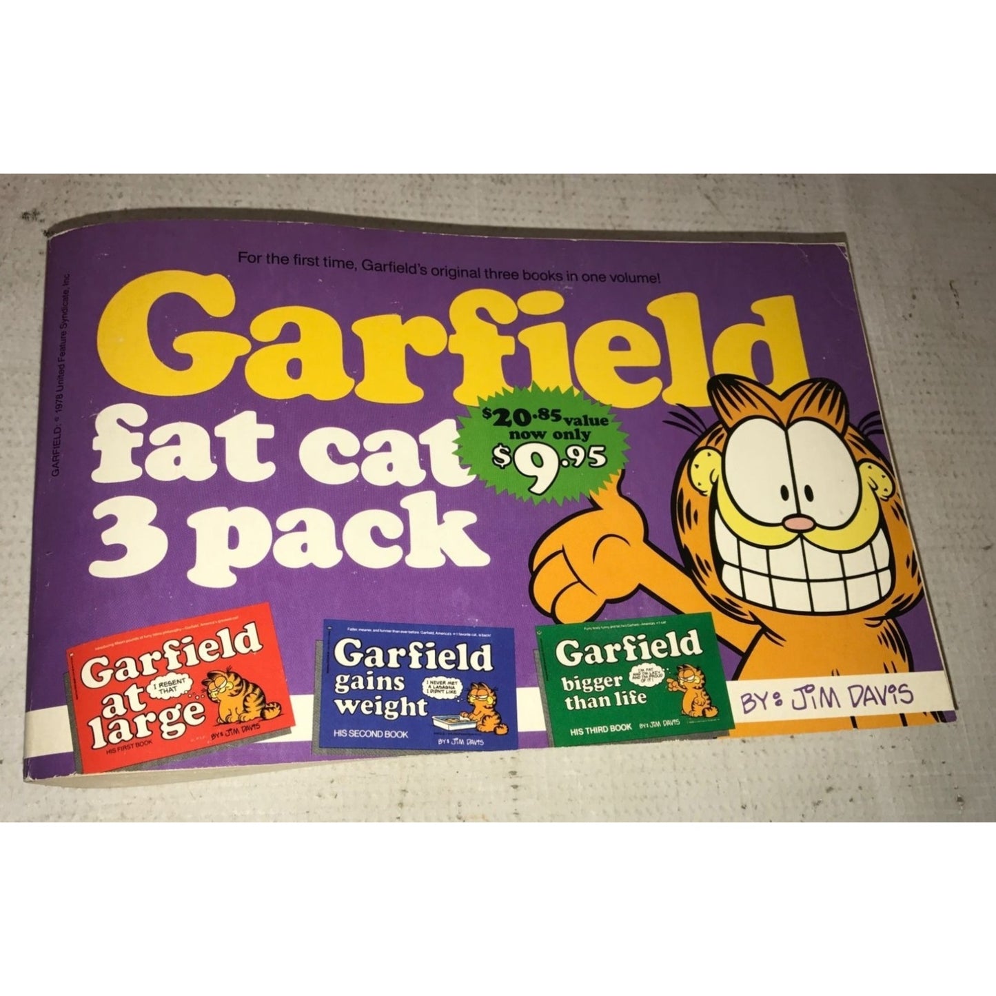 Garfield Fat Cat 3 Pack Vintage Book by Jim Davis