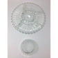 Vintage Clear Glass Divided Ribbed Serving Vegetable/Relish Tray Platter