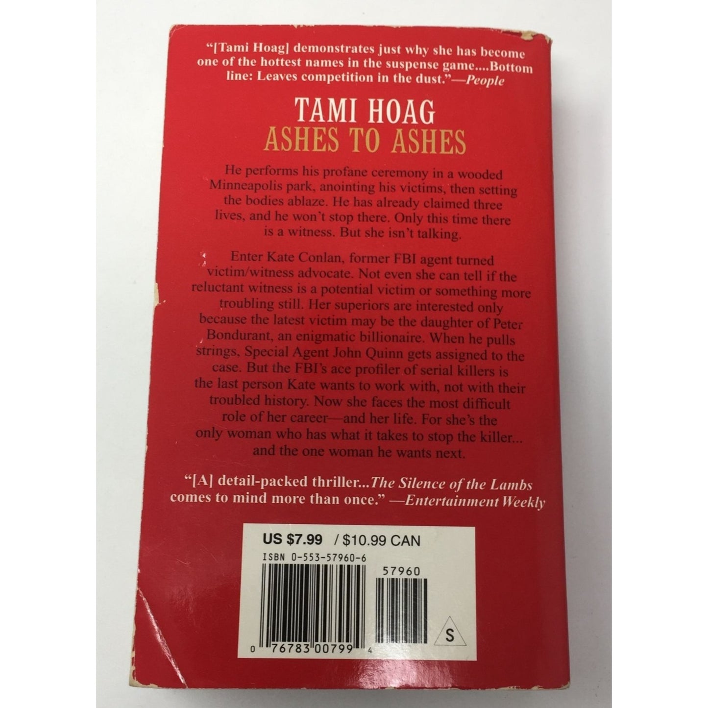 Ashes To Ashes by Tami Hoag Paperback Book