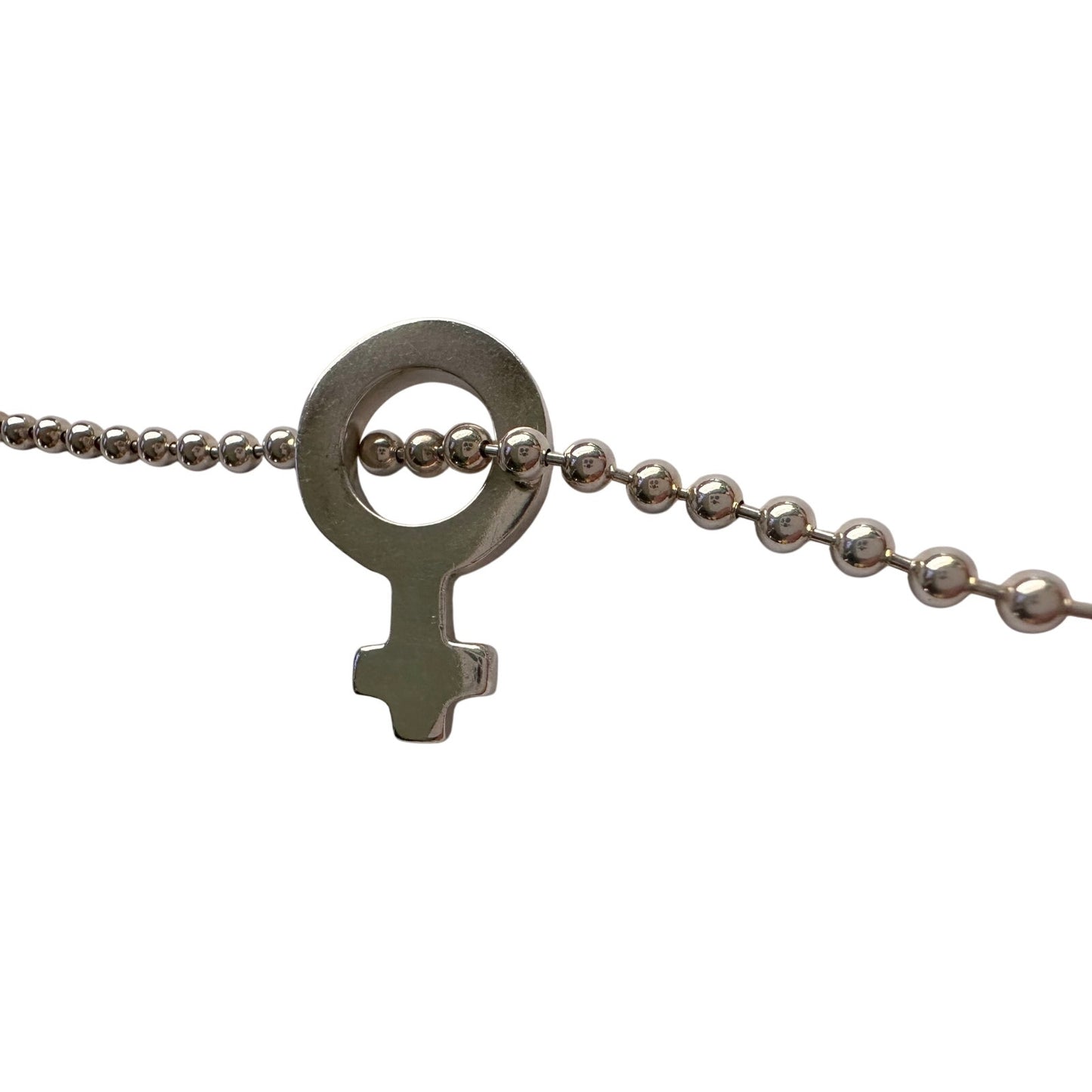 GUCCI Ball and Chain Heart Bracelet with Female Symbol Pendant Charm