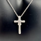 Beautiful Detailed 1/4 ct Diamond Cross Necklace - Sterling Silver