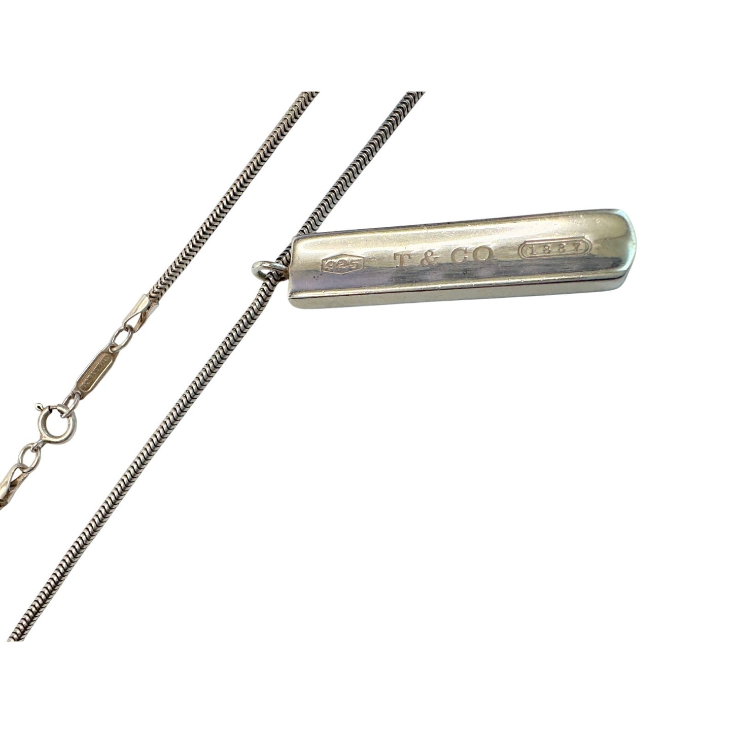 Tiffany & Co 1837 Silver Bar Necklace - Sterling Silver 17"