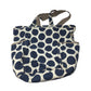 Womens Thirty-One Polka Dotted Blue/White Bag with Pockets on the sides