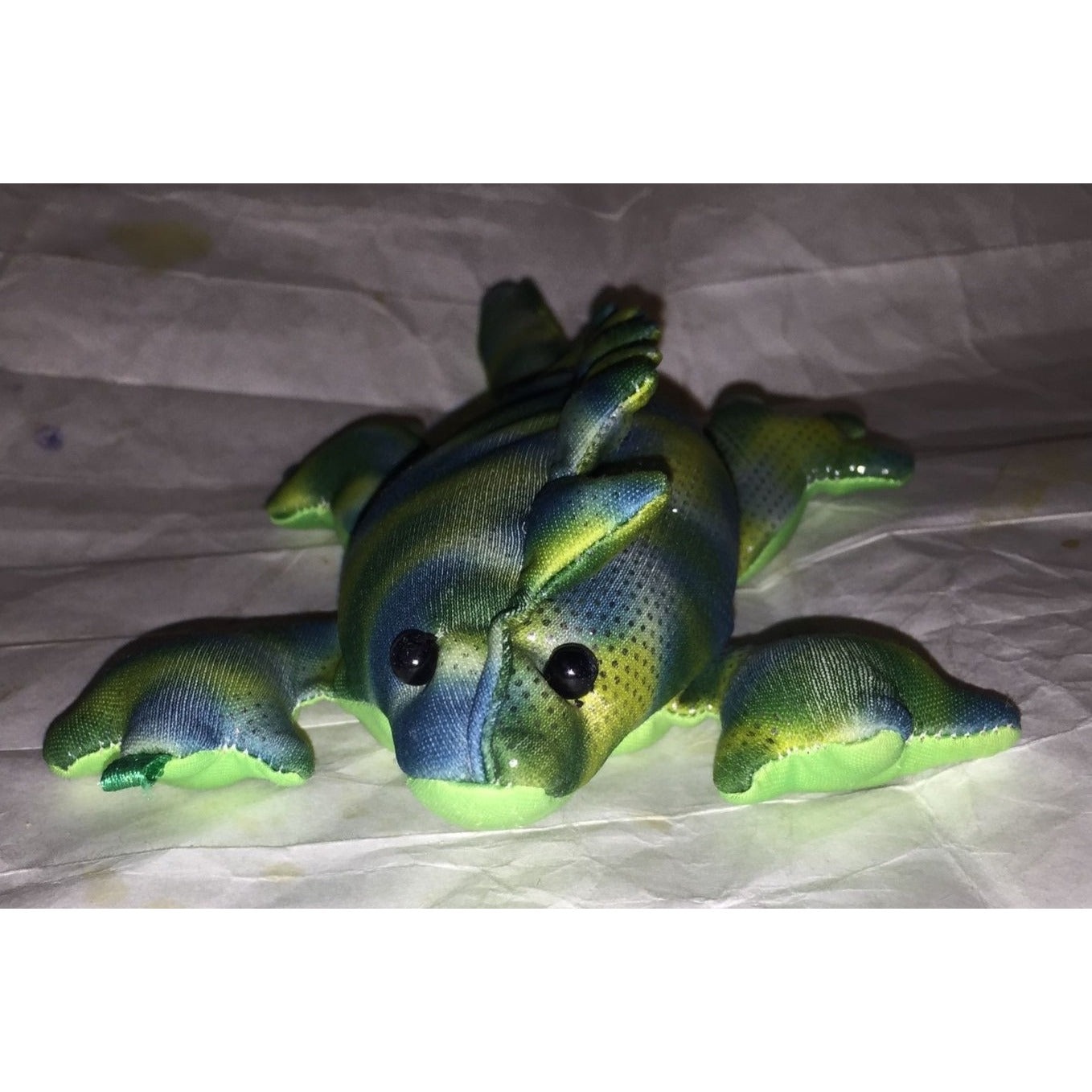 Green and Blue Dinosaur/Lizard Stuffed Animal Plushie Toy- about 8 inches