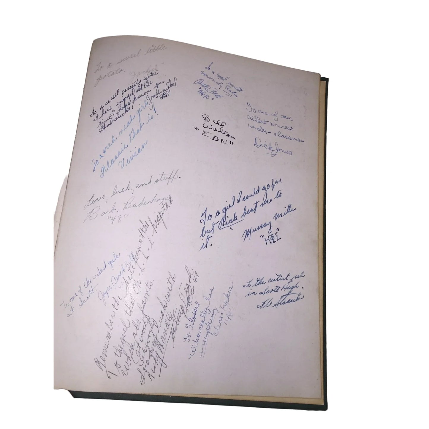 Scottonian 1947 Vintage Black/White Highschool Yearbook Memorabilia - A+ Stuff