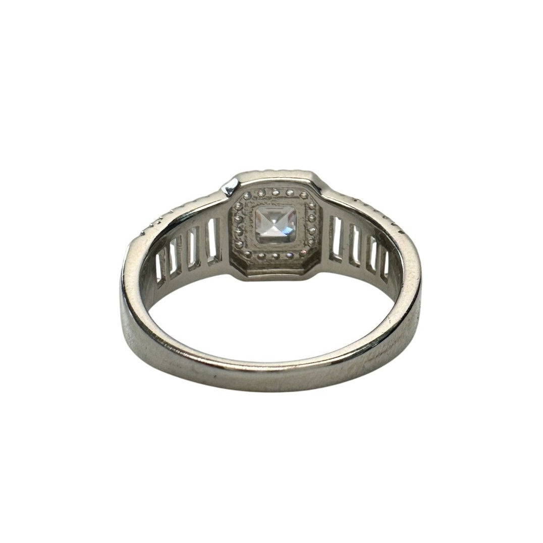 Asscher Cut 2.50 ct Lab Created White Sapphire Ring size 10