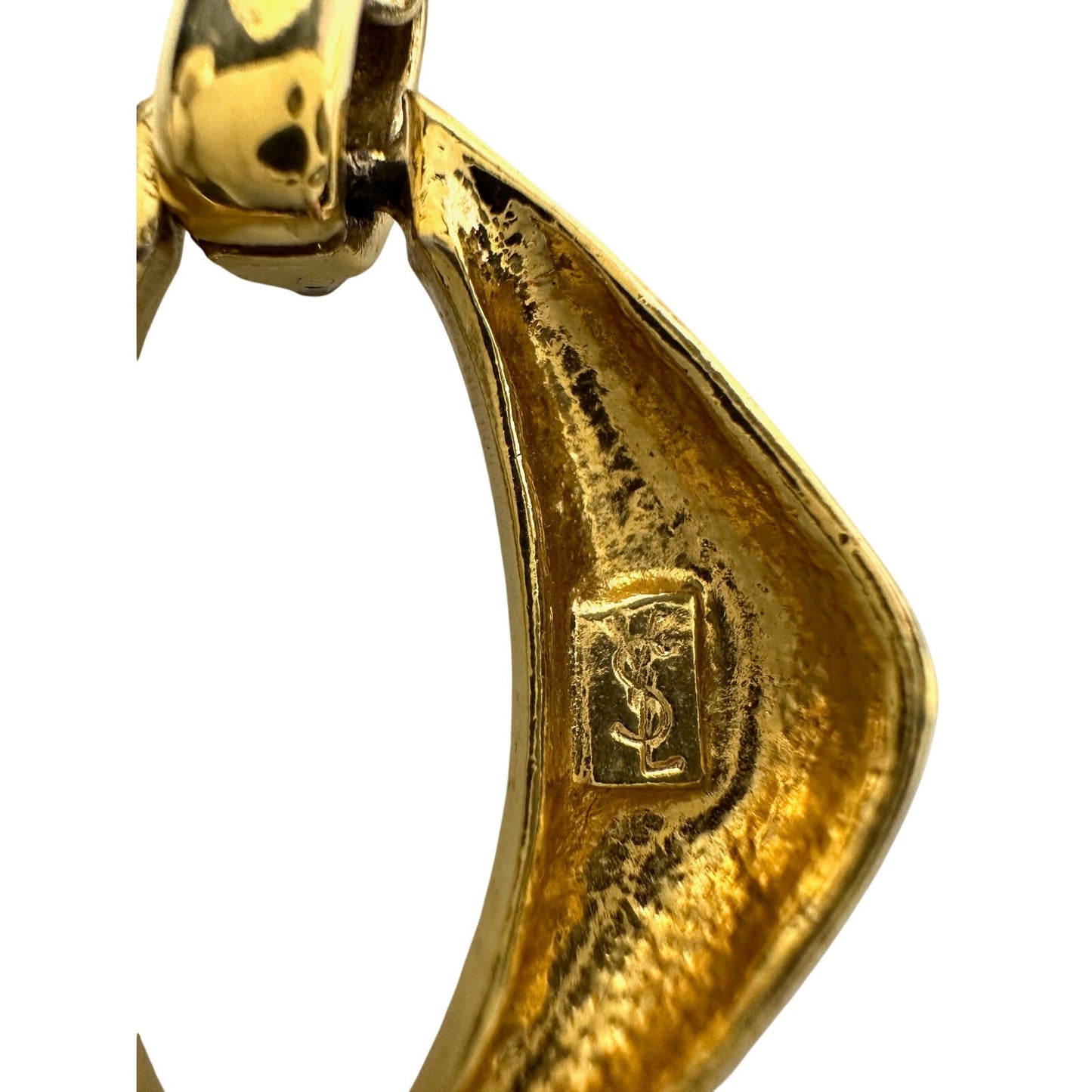 Yves Saint Laurent (YSL) Gold-Plated Necklace w Rhinestones - 20"