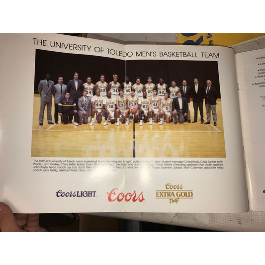 Set of 3 Vintage  University of Toledo Rockets basketball programs - 1989