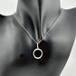 Radiant Circle of Life Eternity Necklace - 1/2 Carat Lab Created Diamonds - Sterling Silver