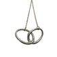 Tiffany and Co Elsa Peretti Large Double Loop Pendant Necklace 15" - Sterling Silver