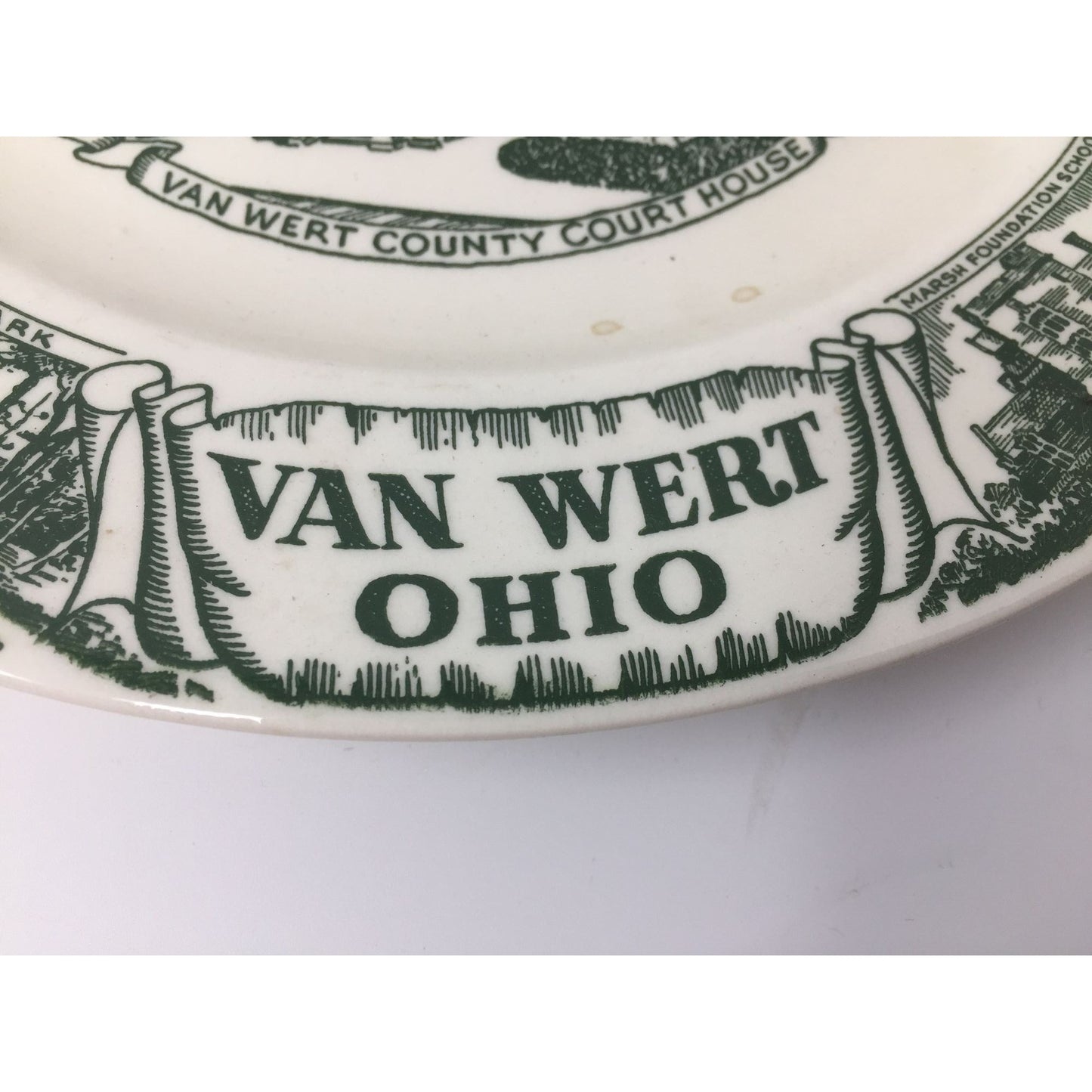 Vintage Van Wert Ohio County Court House Collectible Plate