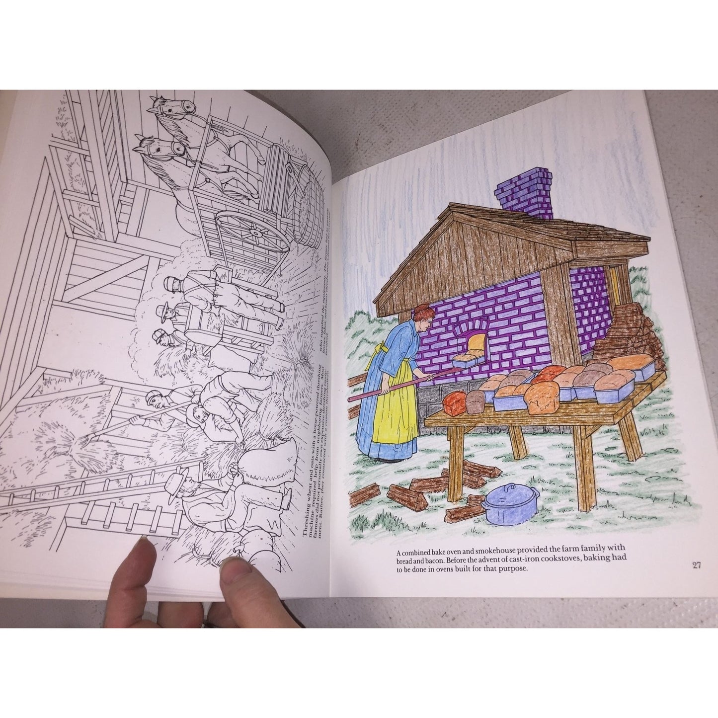 1990 Old-Fashioned Farm Life Coloring Book by Dover Coloring Book