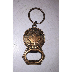 Montreal Canada Bronze Colored Bottle Opener Key Chain - About 4"