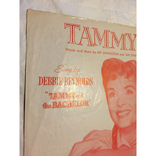 Tammy by Debbie Reynolds from Tammy and the Bachelor Vintage Sheet Music