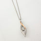 Beautiful Twisted 10kt Rose Gold & Sterling Silver Diamond Necklace