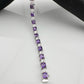 Princess Cut 15 Carat Vivid Purple Amethyst & Round Topaz Bracelet - Lab Created Gemstones