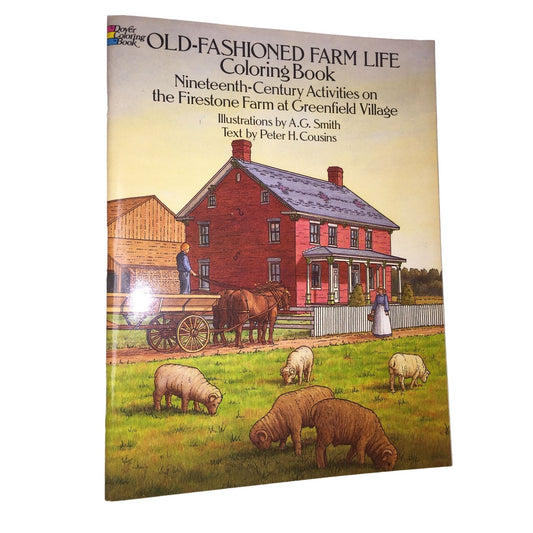 1990 Old-Fashioned Farm Life Coloring Book by Dover Coloring Book