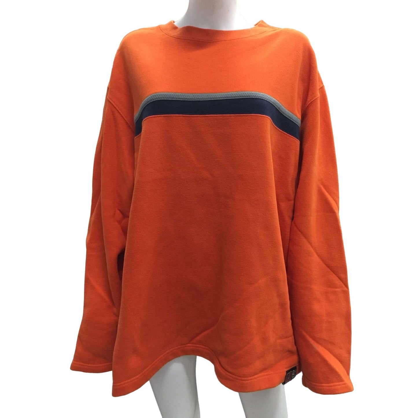 Mens Aeropostale Crewneck/Sweater Size XL Orange with Stripes in the Middle