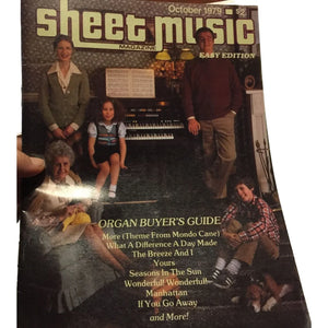 Vintage Oct. 1979 Sheet Music Magazine (Easy edition)