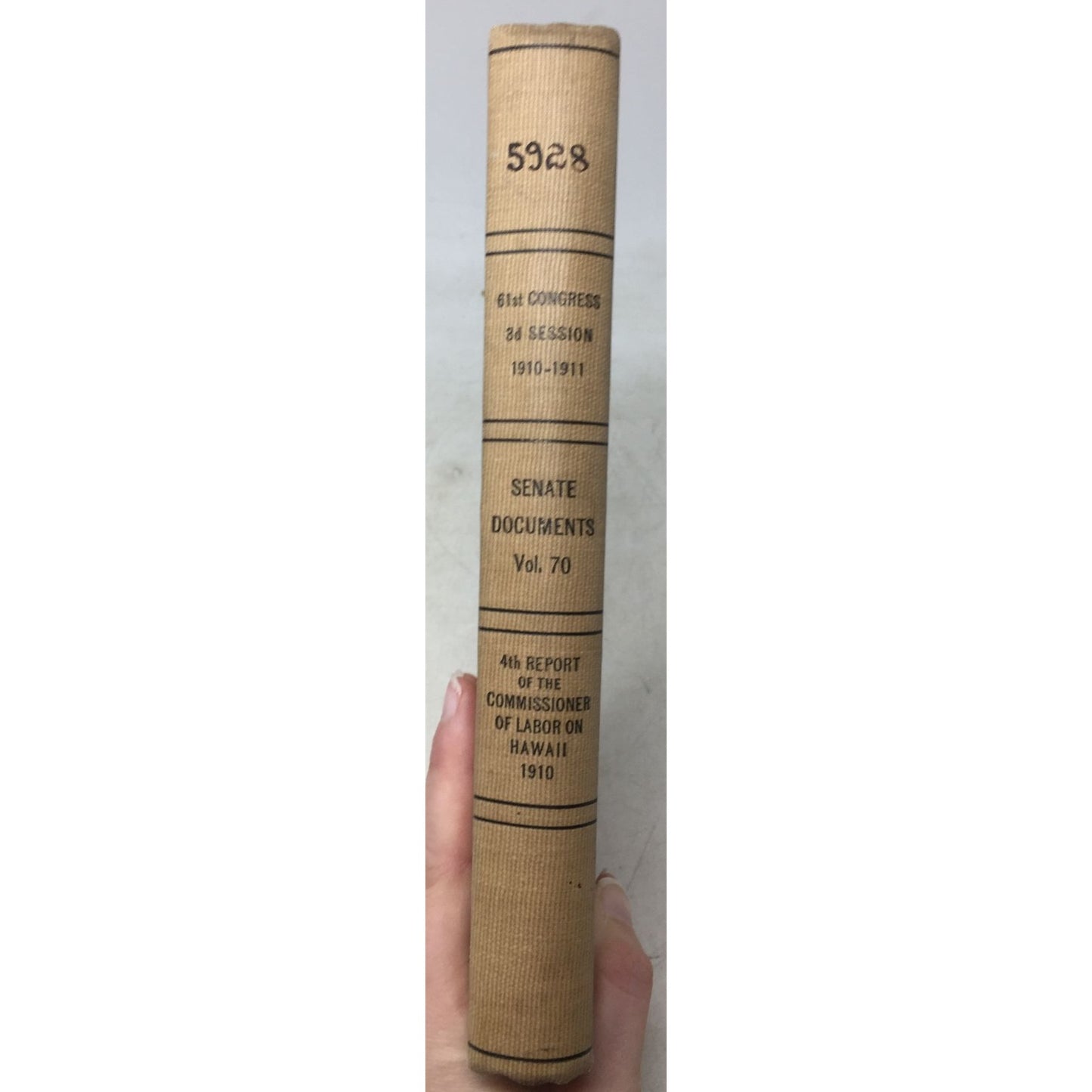 "4th Report of the Commissioner of Labor on Hawaii 1910" book
