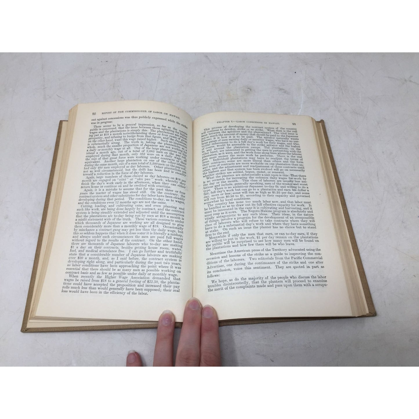 "4th Report of the Commissioner of Labor on Hawaii 1910" book