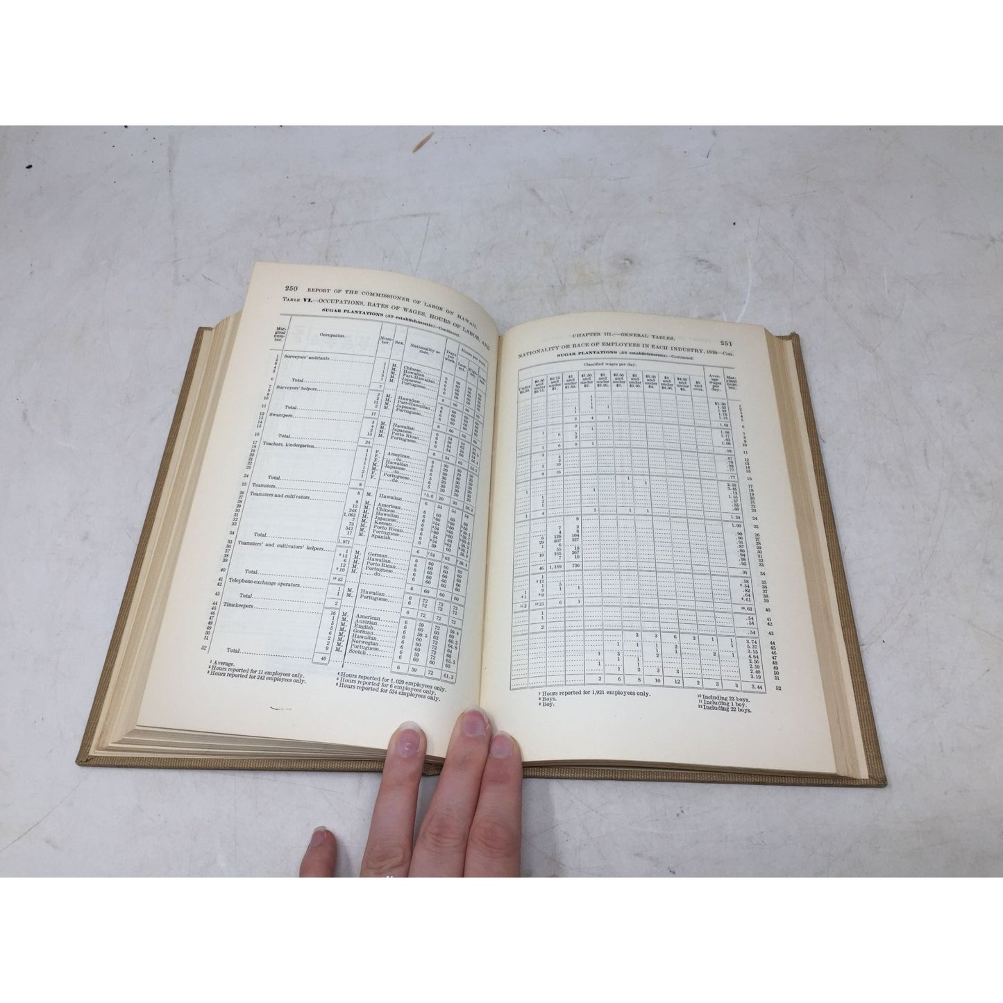 "4th Report of the Commissioner of Labor on Hawaii 1910" book