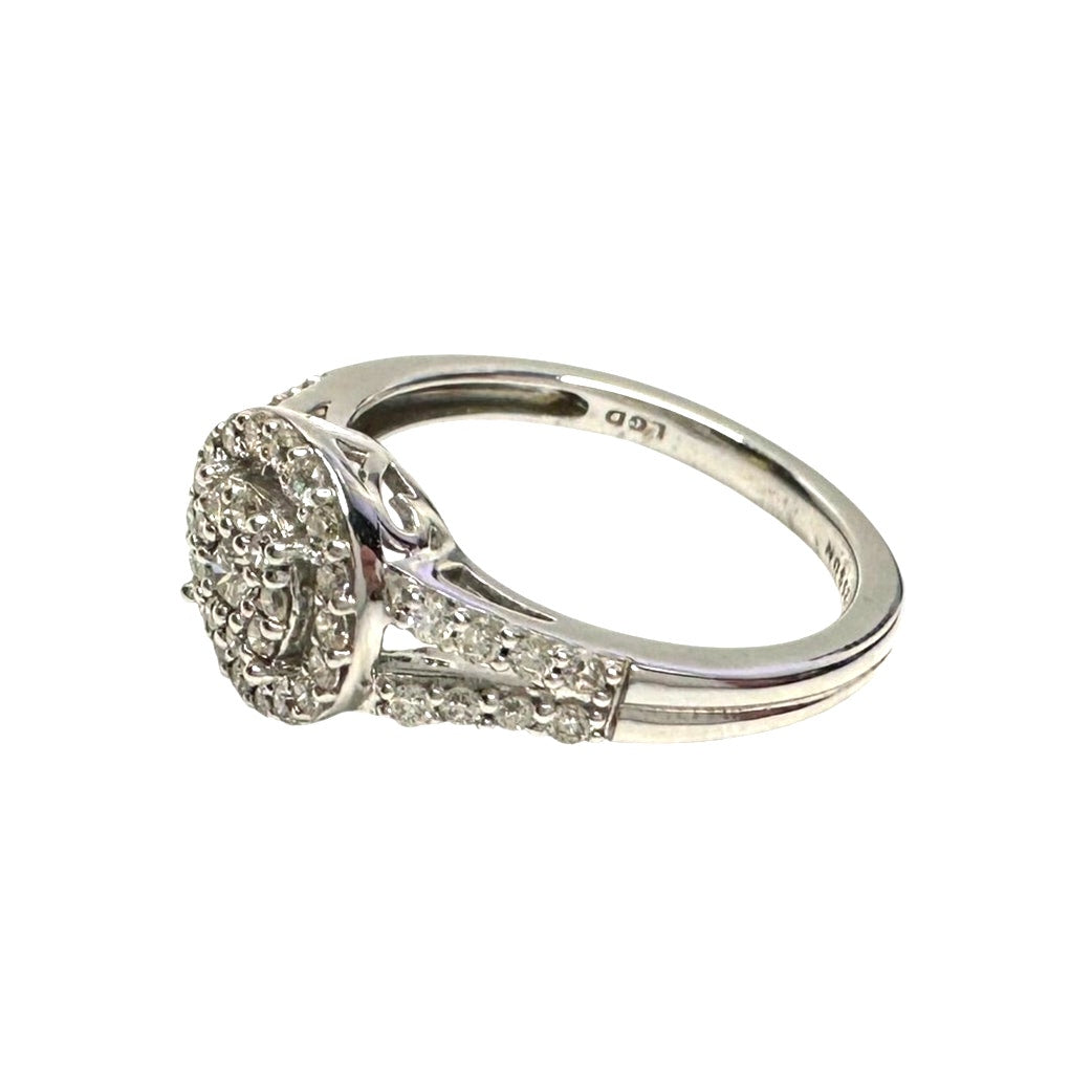 Brilliant 1/2 Ct Split Shank Lab Created Diamond Ring - Beautiful! - Size 6.75 Sun  A+ Stuff Diamond Ring