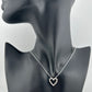 Beautiful Heart Necklace w Natural Diamonds in Illusion Settings