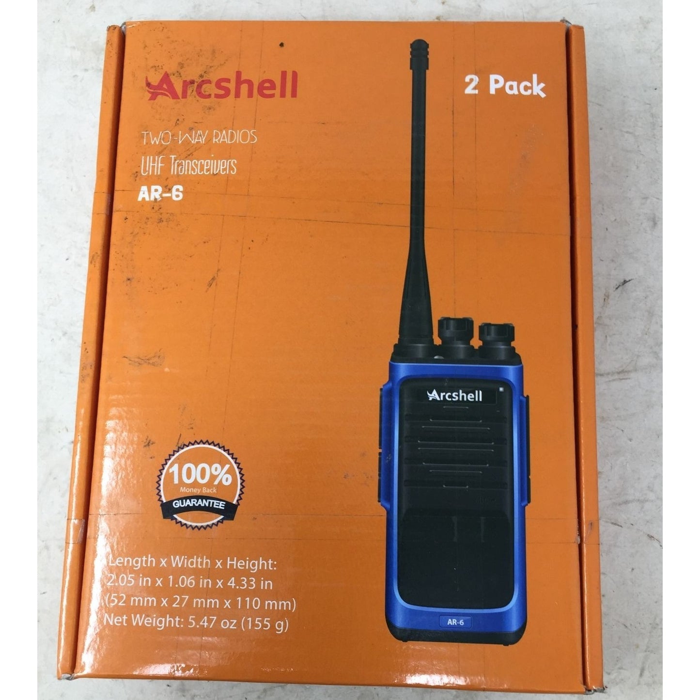 Arcshell AR-6 Walkie Talkies 2 Pack in Box